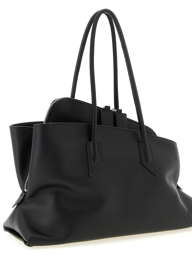 Sac à bandoulière The Attico en cuir de veau noir