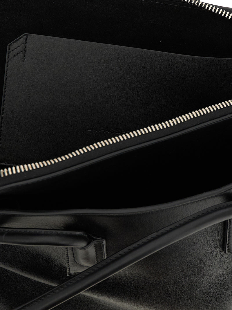 Sac à bandoulière The Attico en cuir de veau noir