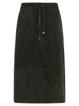 Jupe midi 'S Max Mara en cuir d'agneau bicolore