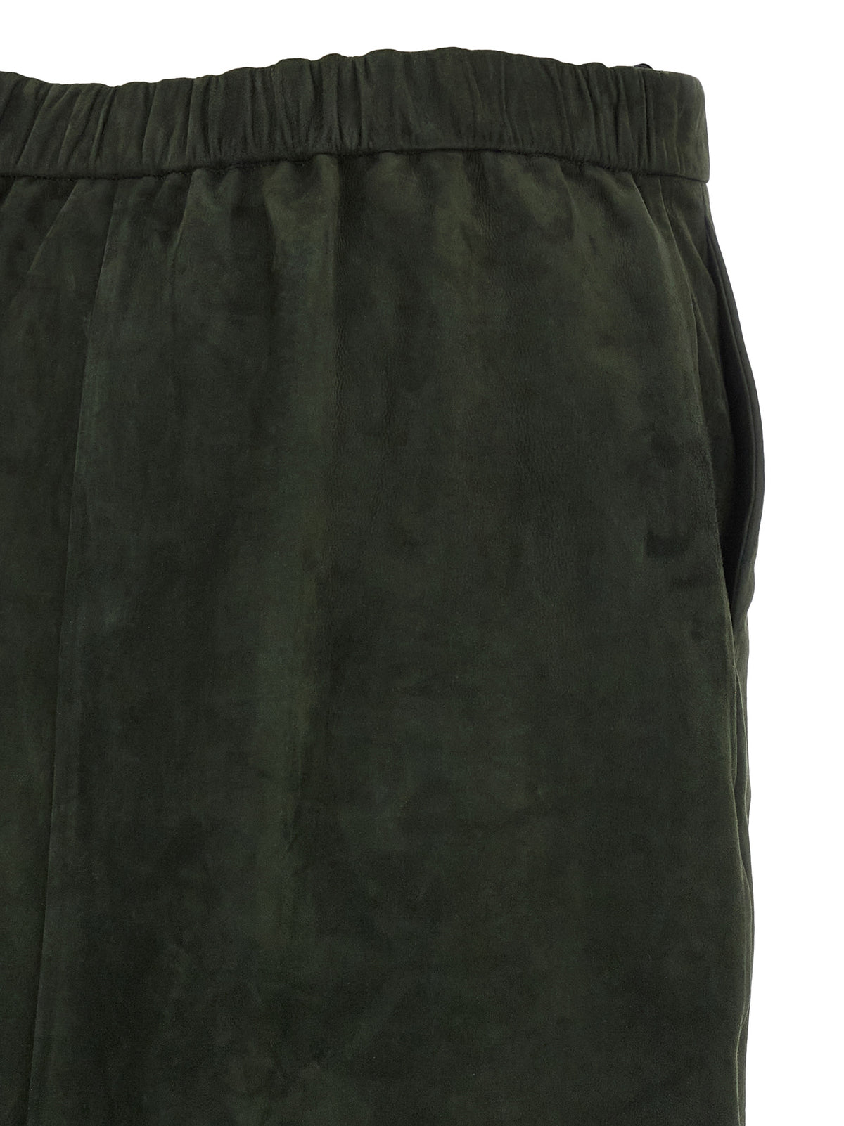 Jupe midi 'S Max Mara en cuir d'agneau bicolore