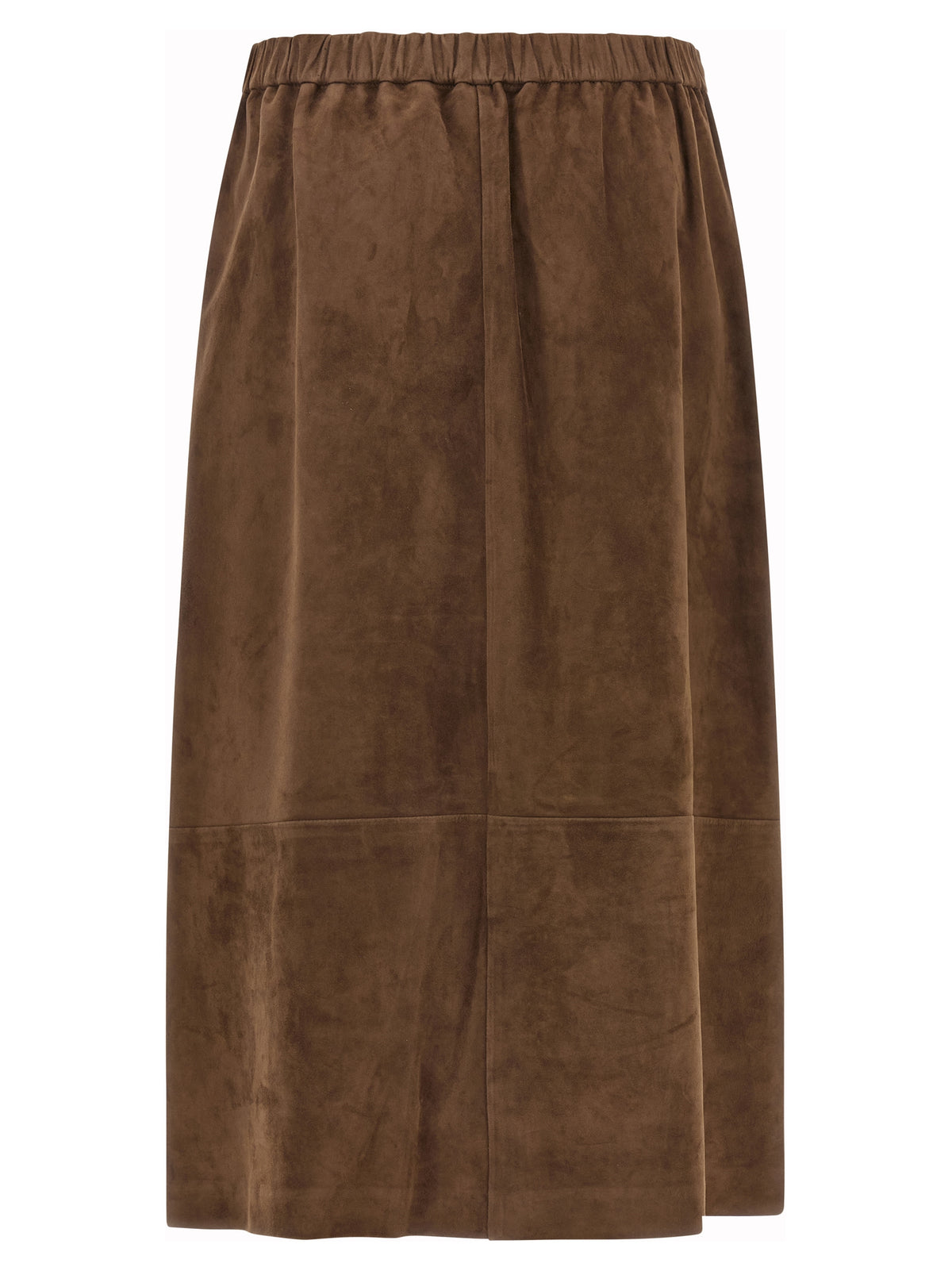 Jupe midi en cuir d'agneau doré 'S Max Mara