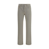 Versace Beige Cotton Tapered Jeans for Men