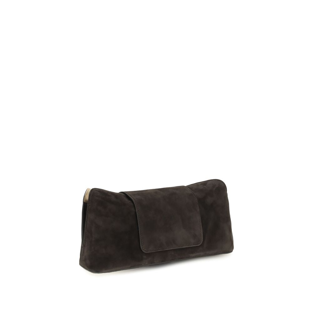 Versace Brown Calf Leather Bos Taurus Shoulder Bag