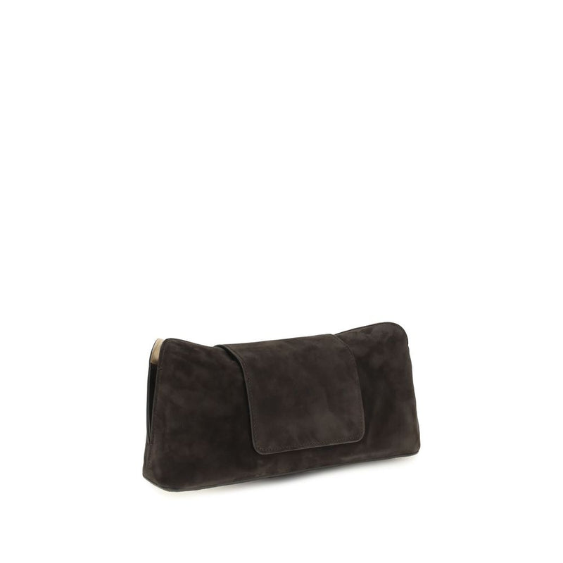 Versace Brown Calf Leather Bos Taurus Shoulder Bag