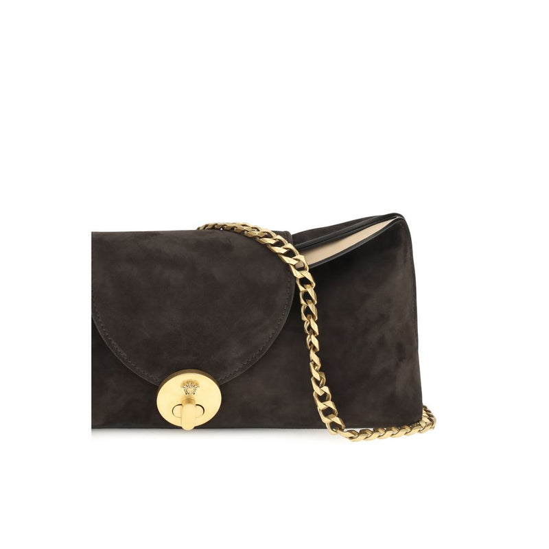 Versace Brown Calf Leather Bos Taurus Shoulder Bag