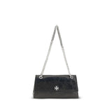 Tory Burch Kira Black Suede Leather Shoulder Bag