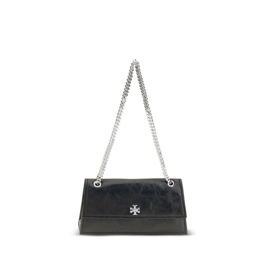 Tory Burch Kira Black Suede Leather Shoulder Bag