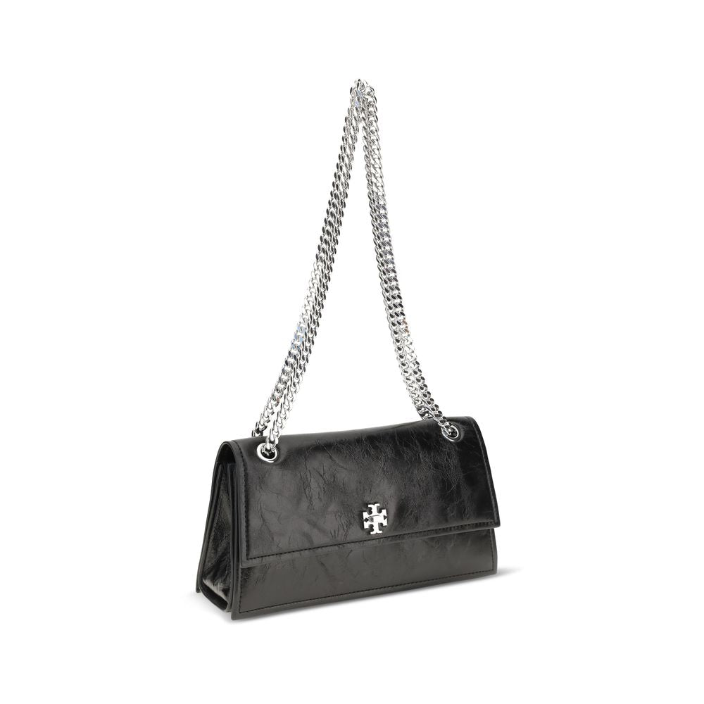 Tory Burch Kira Black Suede Leather Shoulder Bag
