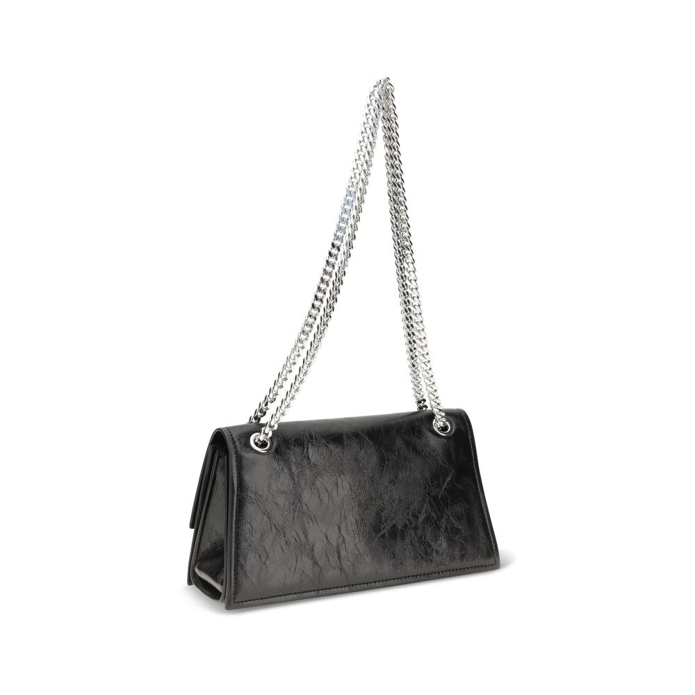 Tory Burch Kira Black Suede Leather Shoulder Bag