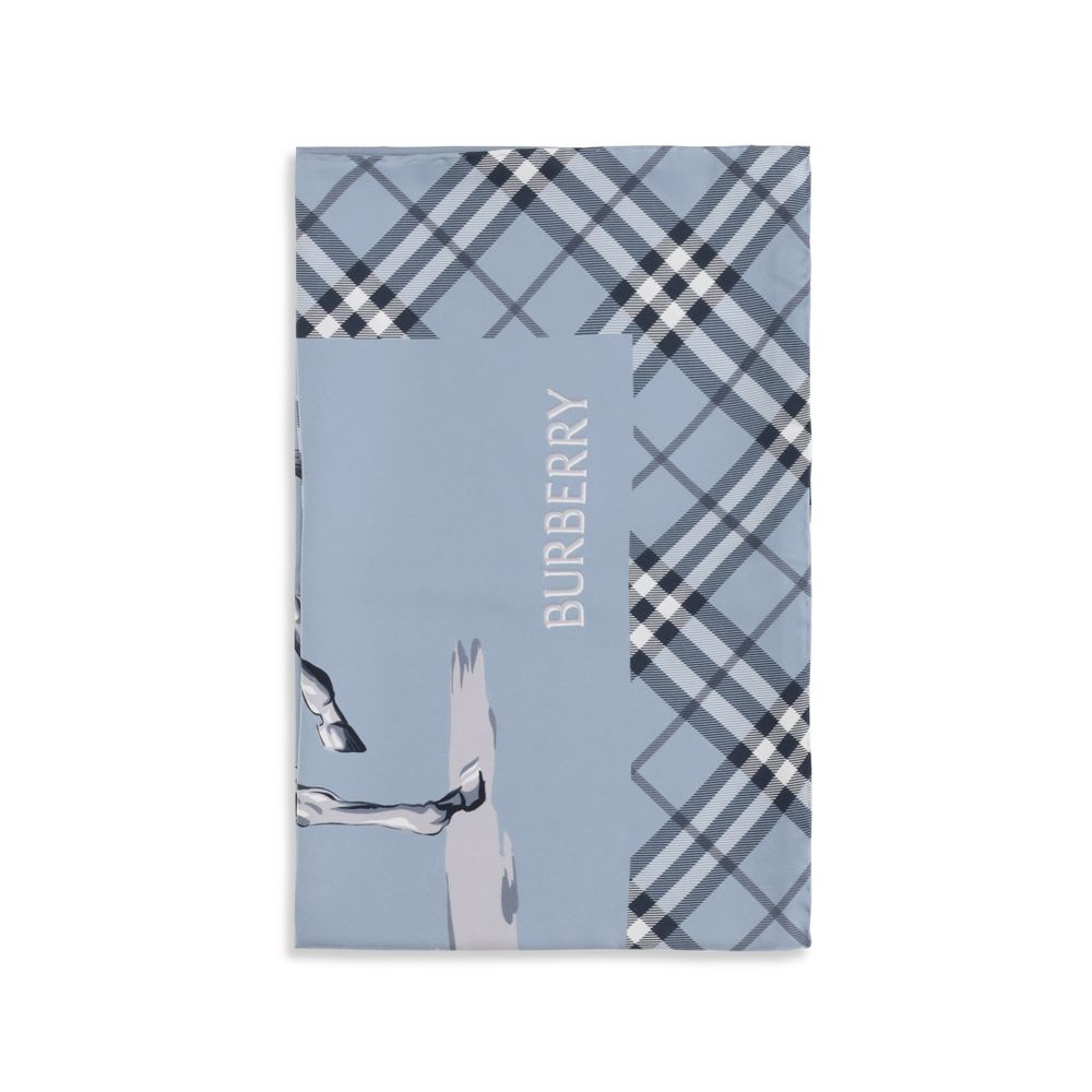 Écharpe en Soie Bleue Burberry - Archive Knight