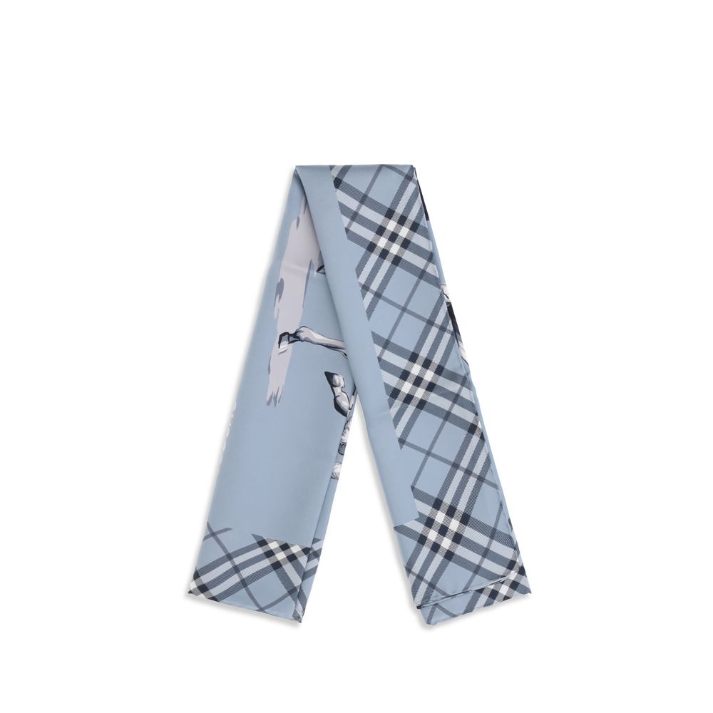 Écharpe en Soie Bleue Burberry - Archive Knight