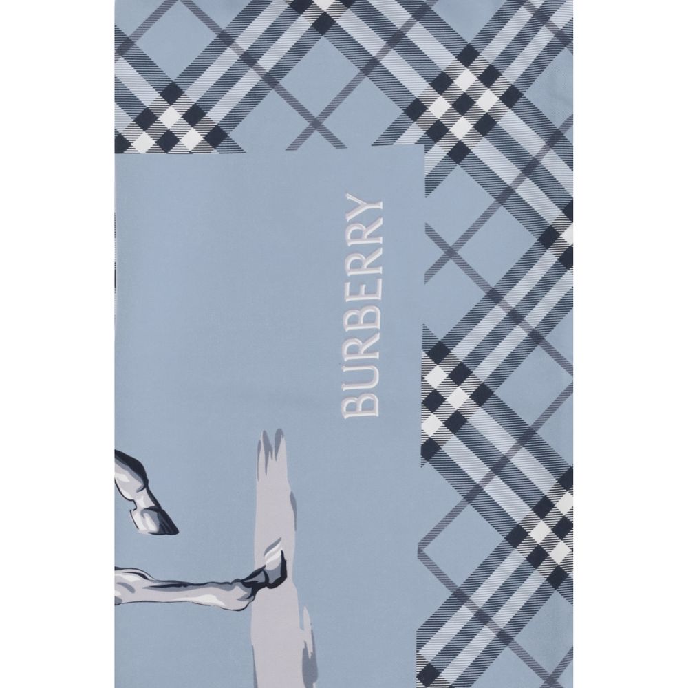 Écharpe en Soie Bleue Burberry - Archive Knight
