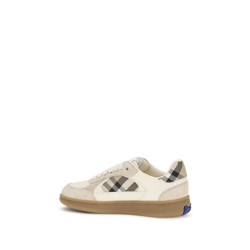 Burberry Beige Calf Leather Bos Taurus Sneakers for Women