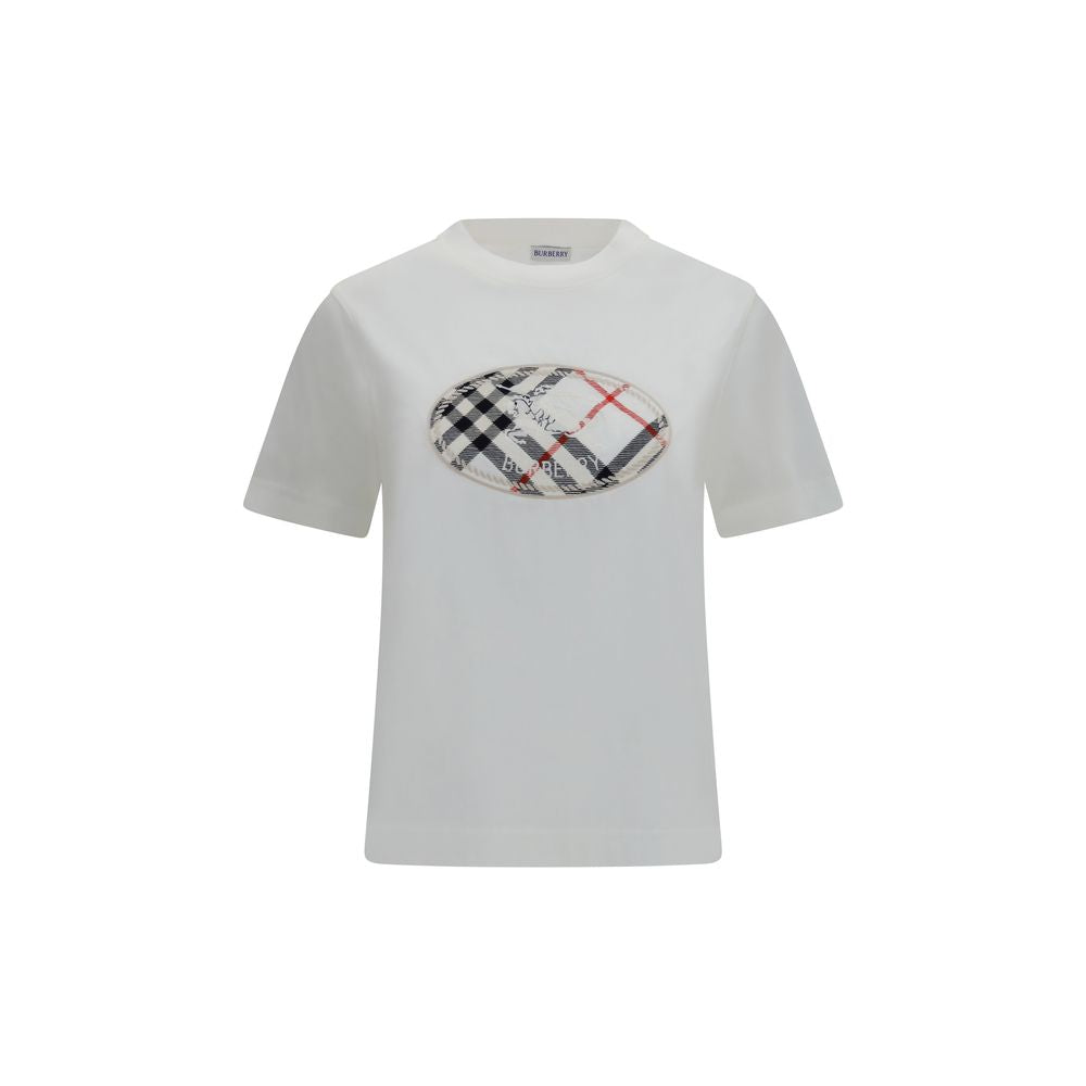 T-shirt en coton blanc Knight Stamp Check de Burberry