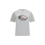 T-shirt en coton blanc Knight Stamp Check de Burberry