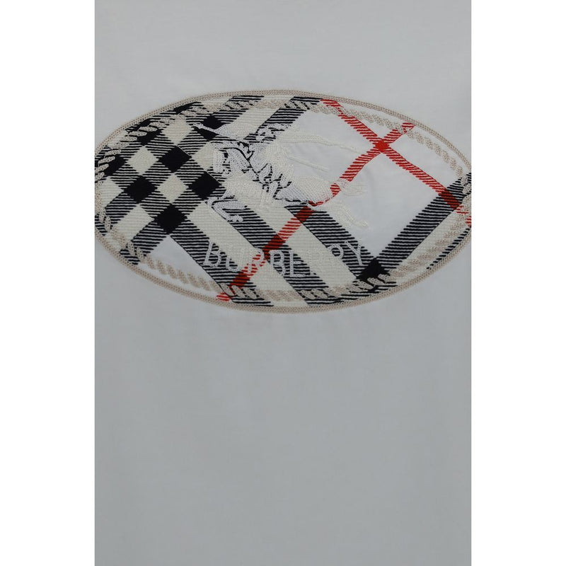 T-shirt en coton blanc Knight Stamp Check de Burberry