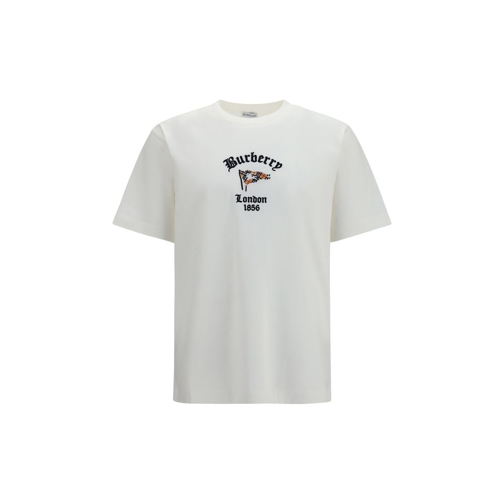 T-Shirt en Coton Blanc Burberry - Modèle Check