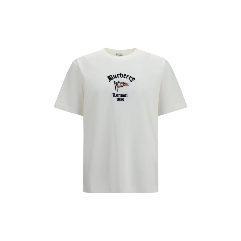 T-Shirt en Coton Blanc Burberry - Modèle Check