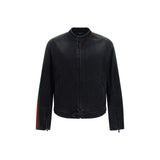 Gucci Black Cotton Biker Jacket - AW26