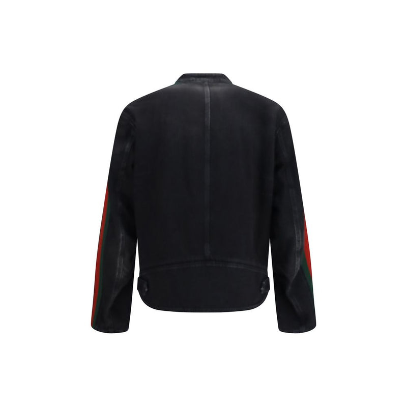 Gucci Black Cotton Biker Jacket - AW26