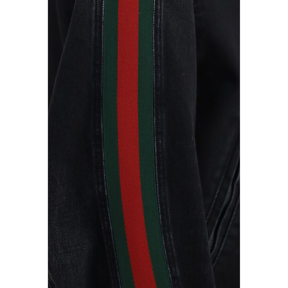 Gucci Black Cotton Biker Jacket - AW26