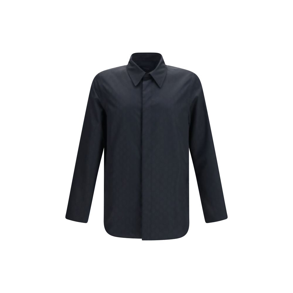 Gucci Black Polyamide Full-Length Jacket - GG Light Silk Faille