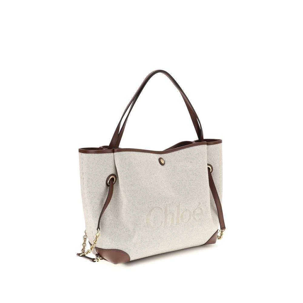Chloé Beige Cotton Clover Tote Bag