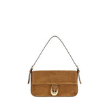 Staud Brown Calf Leather Harlow Shoulder Bag