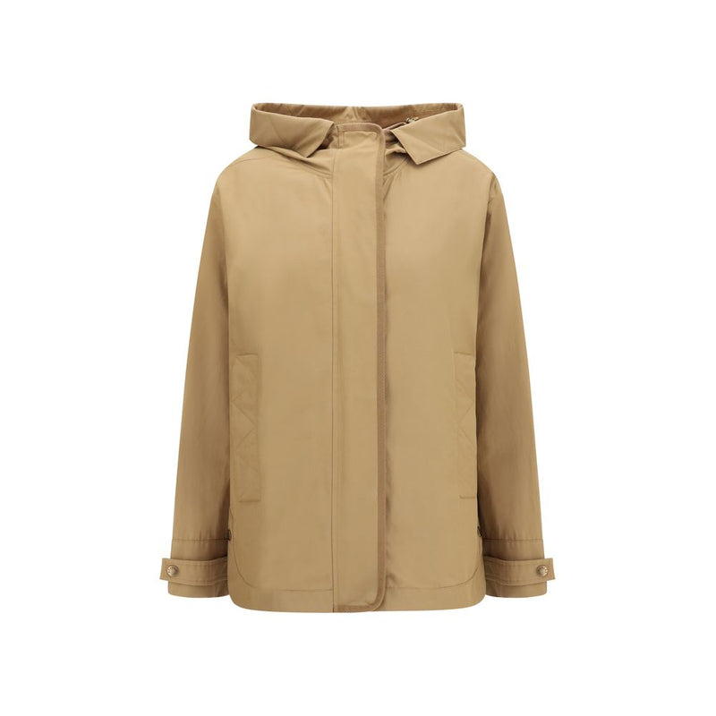 Moncler Beige Polyamide Shell Jacket - Versatile Hooded Design