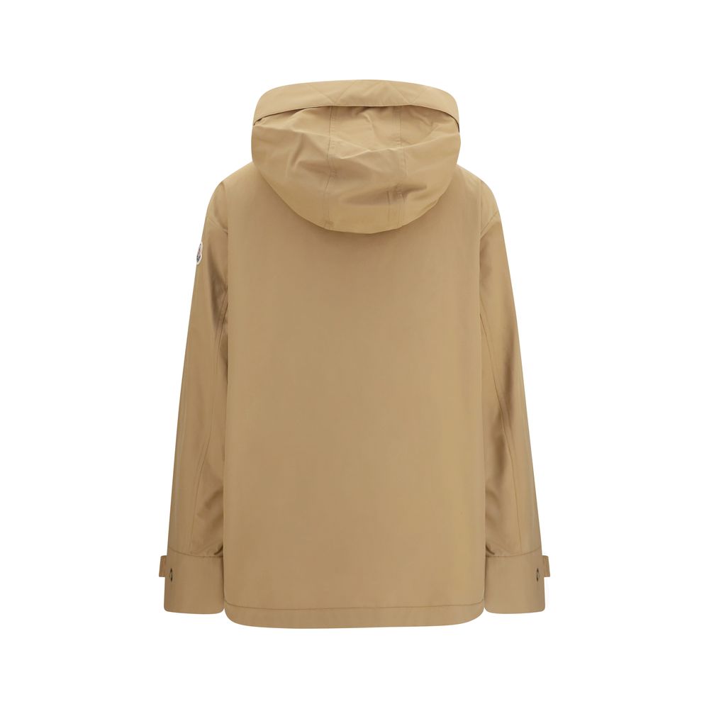 Moncler Beige Polyamide Shell Jacket - Versatile Hooded Design