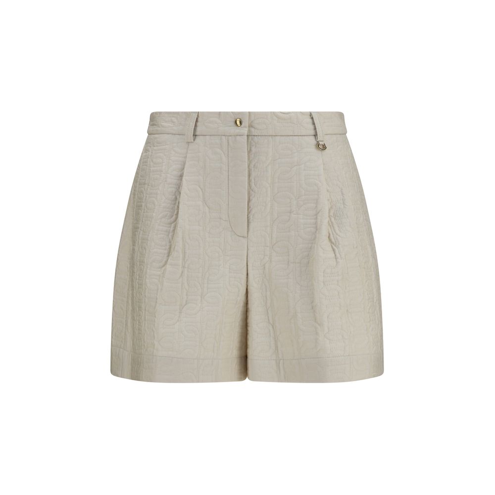 Moncler Beige Polyamide Bermuda Shorts for Women