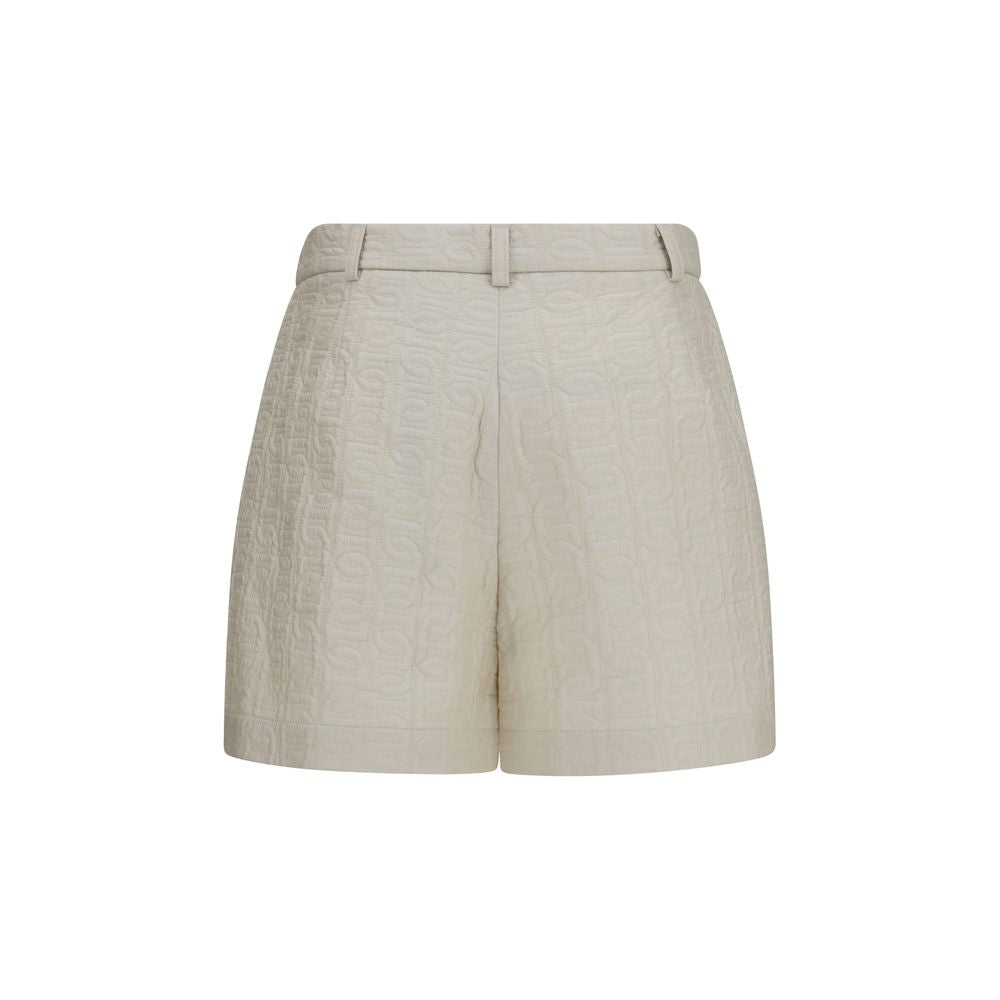 Moncler Beige Polyamide Bermuda Shorts for Women