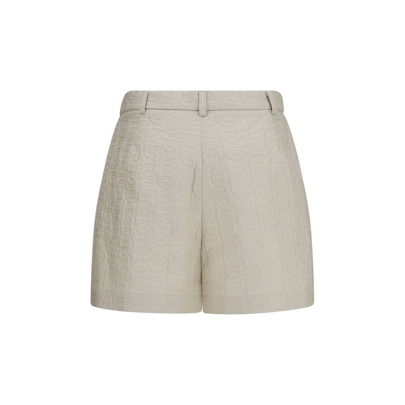 Moncler Beige Polyamide Bermuda Shorts for Women
