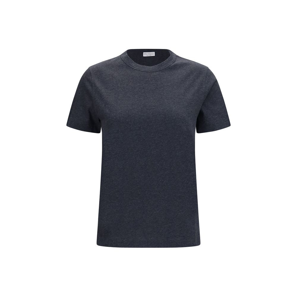 Brunello Cucinelli Gray Cotton T-Shirt for Women