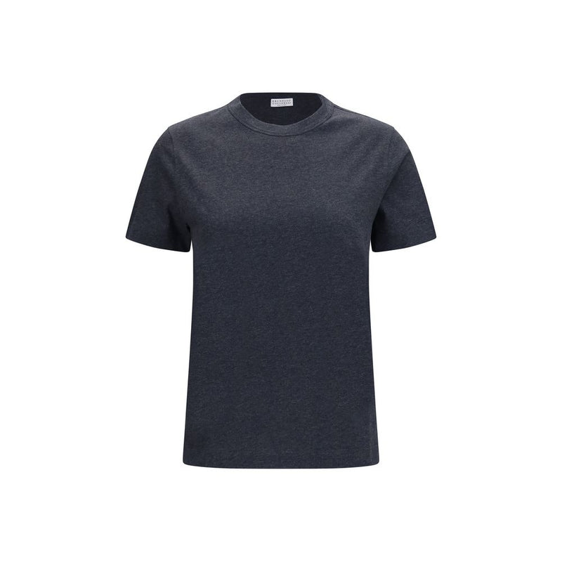 Brunello Cucinelli Gray Cotton T-Shirt for Women