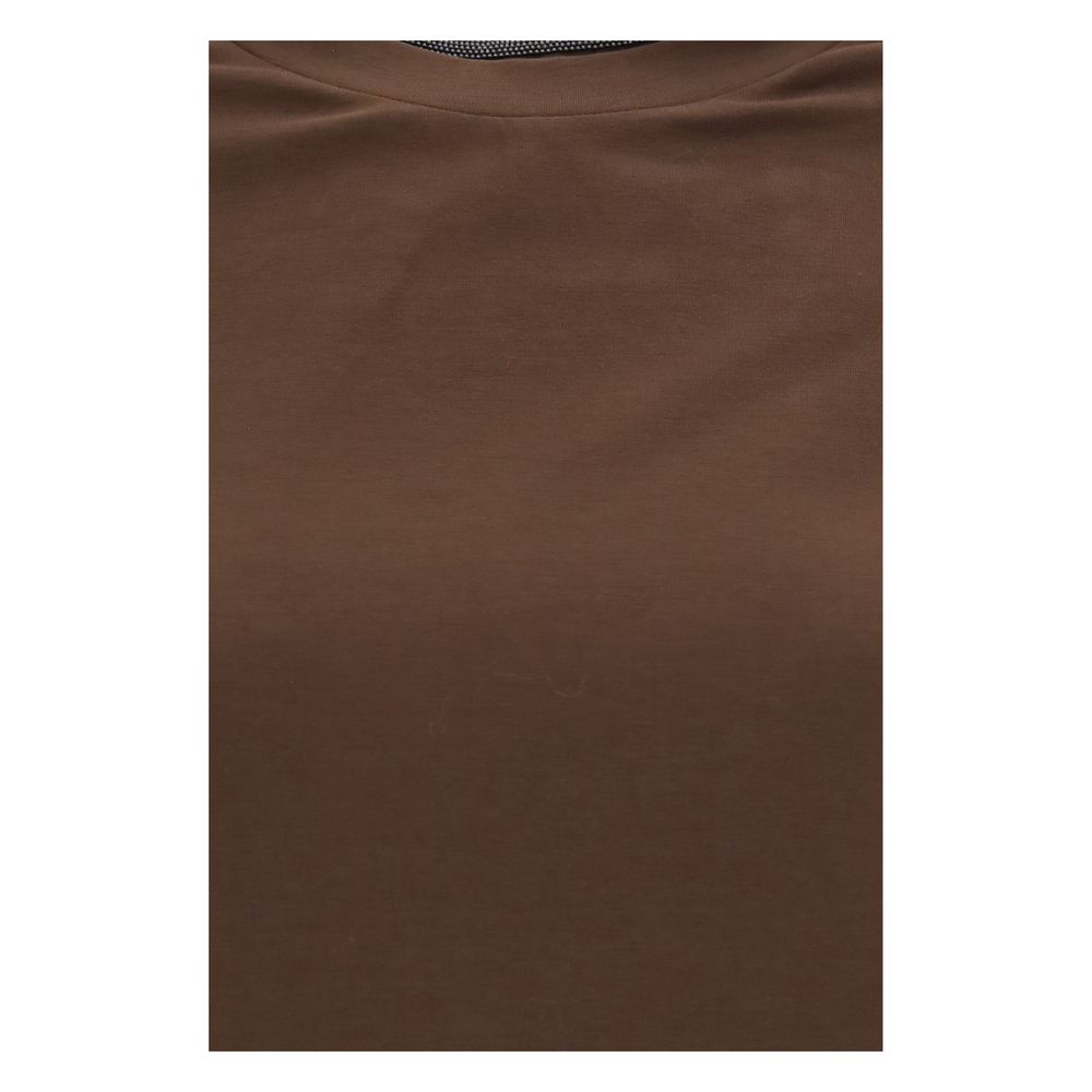 Brunello Cucinelli Brown Elastane T-Shirt for Women