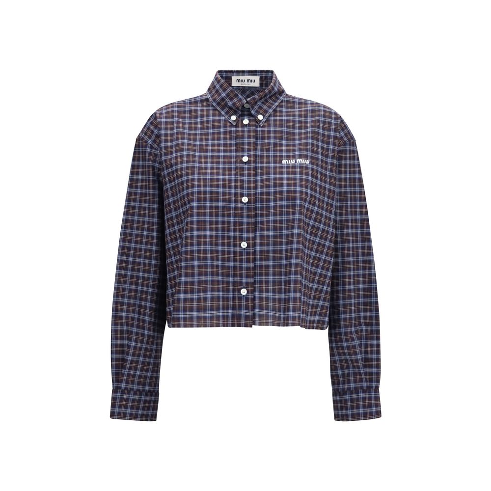 Miu Miu Multicolor Cotton Pattern Shirt - AW26 Collection