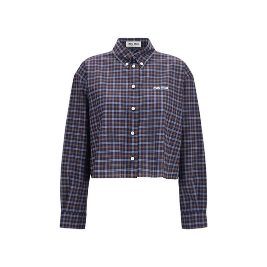 Miu Miu Multicolor Cotton Pattern Shirt - AW26 Collection