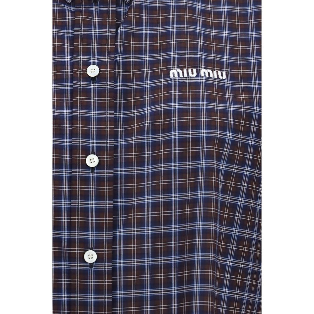 Miu Miu Multicolor Cotton Pattern Shirt - AW26 Collection