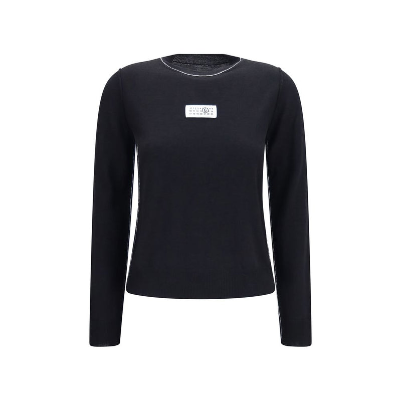 MM6 Black Wool Oves Aries Sportswear T-Shirt