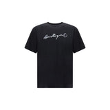T-shirt en coton noir MM6 - Style contemporain et délavé
