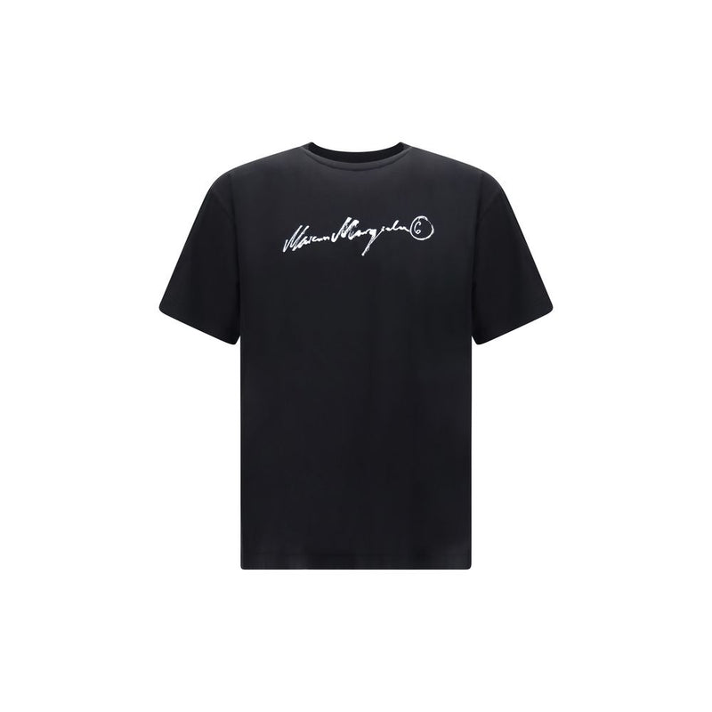 MM6 Black Cotton T-Shirt - Contemporary Style