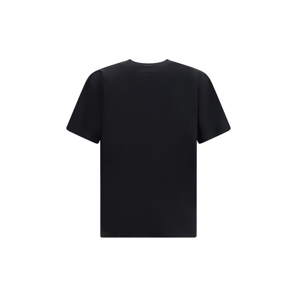 T-shirt en coton noir MM6 - Style contemporain et délavé