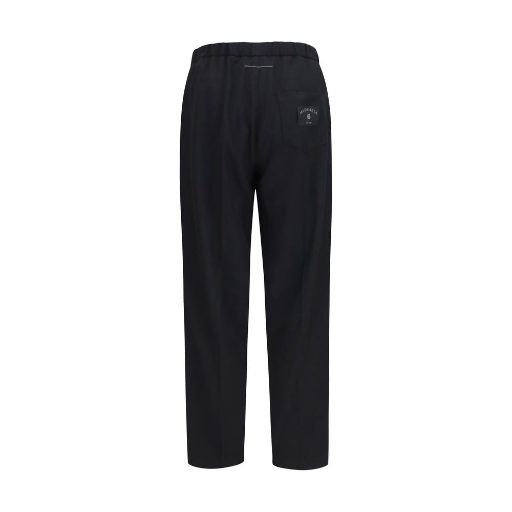 Pantalon Casual Noir en Polyester MM6 Maison Margiela