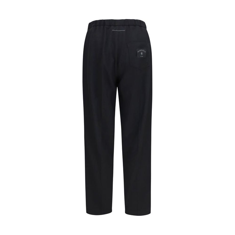 Pantalon Casual Noir en Polyester MM6 Maison Margiela
