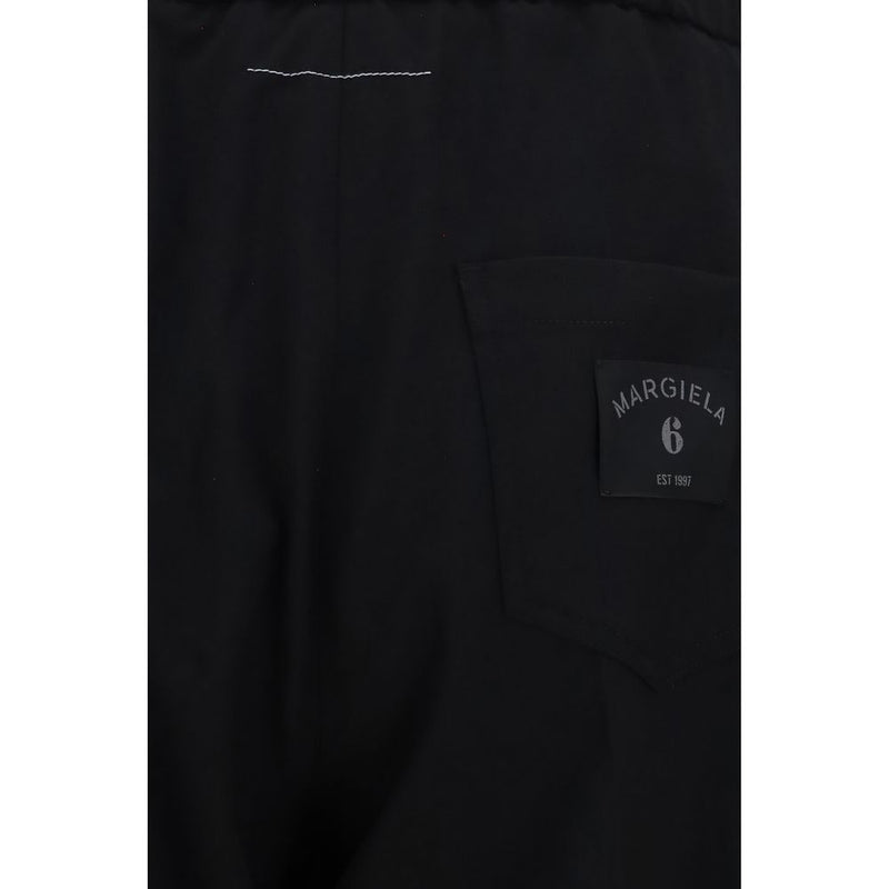 Pantalon Casual Noir en Polyester MM6 Maison Margiela