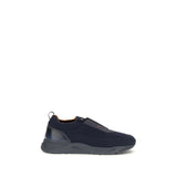 Santoni Blue Fabric Athletic Sneakers - Slip-On Style