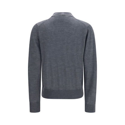 Loulou De Saison Gray Cashmere Polo Shirt