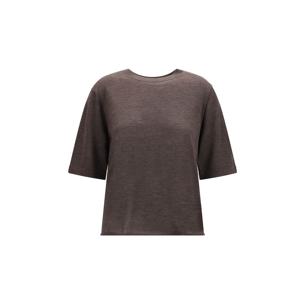 Loulou De Saison Nala Brown Cashmere T-Shirt
