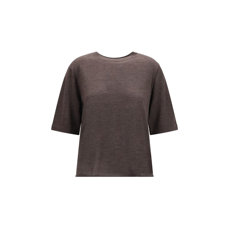Loulou De Saison Nala Brown Cashmere T-Shirt